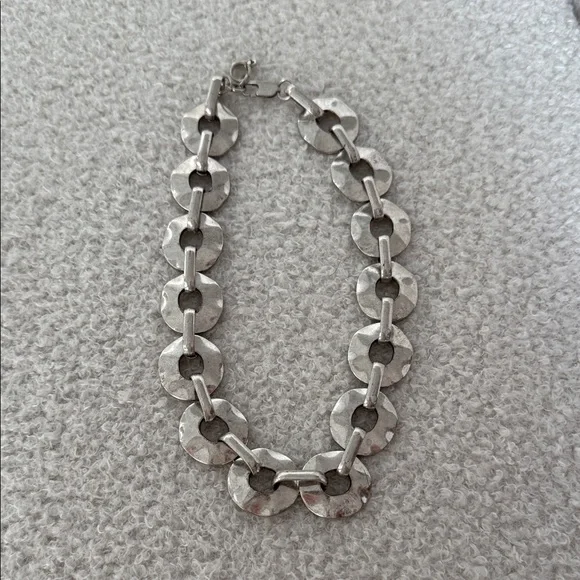 Zara necklace stack Silver-Tone Layered Chain Necklace with Black Stone Pendant - Picture 2 of 5